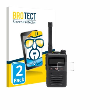 Vorderseite einer Produktverpackung mit dem Markenlogo BROTECT. Daneben ist das Gerät Motorola EVX S24 mit dem zugehörigen Dis