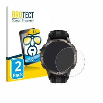 Parte frontale di una confezione del prodotto con il logo del marchio BROTECT. Accanto è raffigurato il dispositivo Kospet Tan
