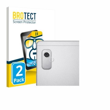 Vorderseite einer Produktverpackung mit dem Markenlogo BROTECT. Daneben ist das Gerät Lenovo Tab M9 (NUR Kameraschutz) mit dem