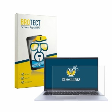 Front side of a product packaging with the brand logo BROTECT. Next to it is the device ASUS Vivobook 15 X1502ZA shown with th