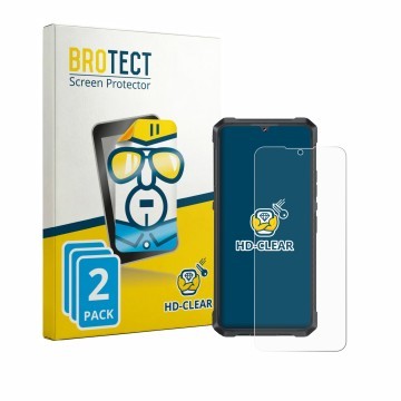 Face avant d’un emballage produit avec le logo de la marque BROTECT. À côté, l’appareil Cubot King Kong ES 3 est représenté av