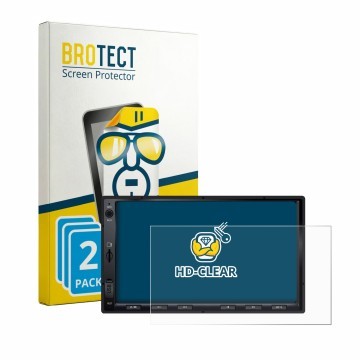 Front side of a product packaging with the brand logo BROTECT. Next to it is the device Atoto A5LG2A7T 7
