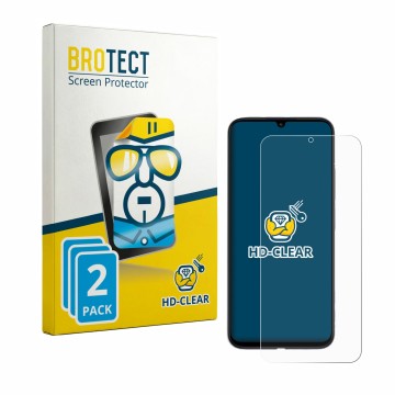 Face avant d’un emballage produit avec le logo de la marque BROTECT. À côté, l’appareil Redmi R70m 5G est représenté avec la p
