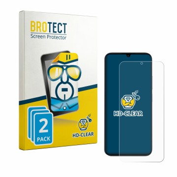 Face avant d’un emballage produit avec le logo de la marque BROTECT. À côté, l’appareil Redmi R70 5G est représenté avec la pr