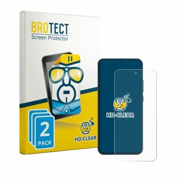 Front side of a product packaging with the brand logo BROTECT. Next to it is the device Oppo Reno 13 shown with the correspond