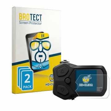 Parte frontal de un envase de producto con el logotipo de la marca BROTECT. Al lado se muestra el dispositivo Shimano SC-EN500