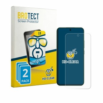 Front side of a product packaging with the brand logo BROTECT. Next to it is the device Oppo F33 shown with the corresponding 