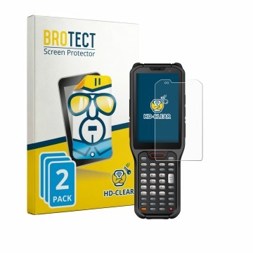 Front side of a product packaging with the brand logo BROTECT. Next to it is the device Urovo RT40S shown with the correspondi