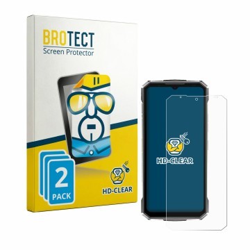 Parte frontal de un envase de producto con el logotipo de la marca BROTECT. Al lado se muestra el dispositivo Doogee Fire 7 Ul
