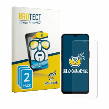 Vorderseite einer Produktverpackung mit dem Markenlogo BROTECT. Daneben ist das Gerät Blackview Wave 7C mit dem zugehörigen Di