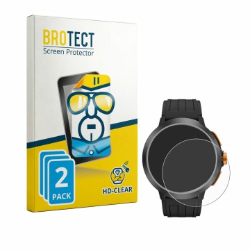 Parte frontal de un envase de producto con el logotipo de la marca BROTECT. Al lado se muestra el dispositivo Cubot BeatBox co