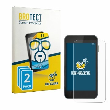 Front side of a product packaging with the brand logo BROTECT. Next to it is the device Equil Patch 200U shown with the corres