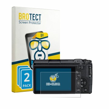 Face avant d’un emballage produit avec le logo de la marque BROTECT. À côté, l’appareil Ricoh GR IV Monochrome est représenté 