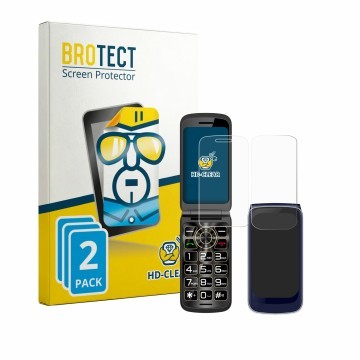Face avant d’un emballage produit avec le logo de la marque BROTECT. À côté, l’appareil Guwet G739 (Avant+Arrière) est représe
