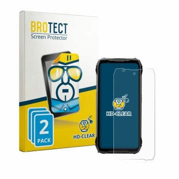 Vorderseite einer Produktverpackung mit dem Markenlogo BROTECT. Daneben ist das Gerät Blackview Fort 200 mit dem zugehörigen D
