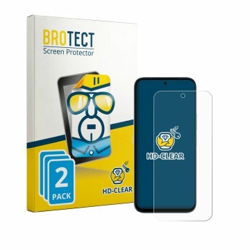 Parte frontal de un envase de producto con el logotipo de la marca BROTECT. Al lado se muestra el dispositivo Honor Play 80 Pl