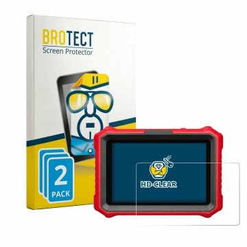 Parte frontal de un envase de producto con el logotipo de la marca BROTECT. Al lado se muestra el dispositivo KINGBOLEN K8 Eli