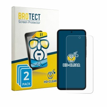 Parte frontale di una confezione del prodotto con il logo del marchio BROTECT. Accanto è raffigurato il dispositivo Samsung Ga