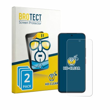 Face avant d’un emballage produit avec le logo de la marque BROTECT. À côté, l’appareil Nubia Air Pro est représenté avec la p