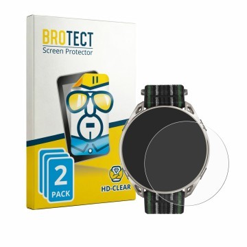 Face avant d’un emballage produit avec le logo de la marque BROTECT. À côté, l’appareil Amazfit Cheetah 2 Ultra est représenté