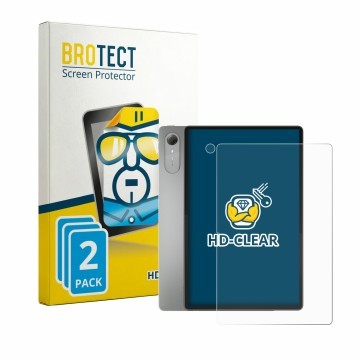 Parte frontale di una confezione del prodotto con il logo del marchio BROTECT. Accanto è raffigurato il dispositivo Lenovo Ide