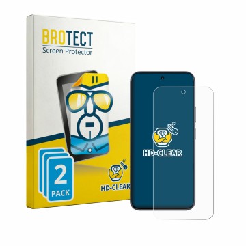 Front side of a product packaging with the brand logo BROTECT. Next to it is the device realme 16T 5G shown with the correspon