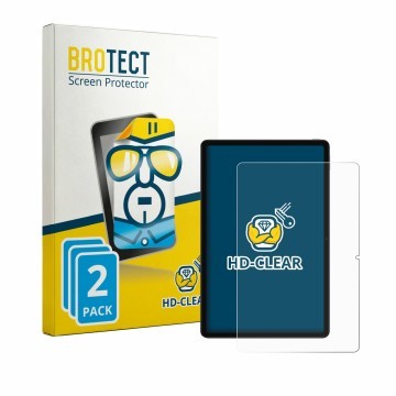 Parte frontale di una confezione del prodotto con il logo del marchio BROTECT. Accanto è raffigurato il dispositivo Xiaomi Red