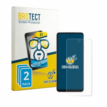 Front side of a product packaging with the brand logo BROTECT. Next to it is the device Oppo A5i Pro shown with the correspond