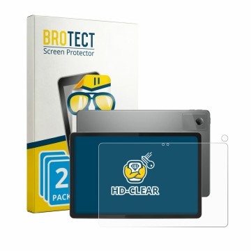 Vorderseite einer Produktverpackung mit dem Markenlogo BROTECT. Daneben ist das Gerät Lenovo Idea Tab 11