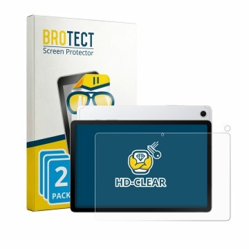 Face avant d’un emballage produit avec le logo de la marque BROTECT. À côté, l’appareil Samsung Galaxy Tab S10 Lite (Avant+Cam