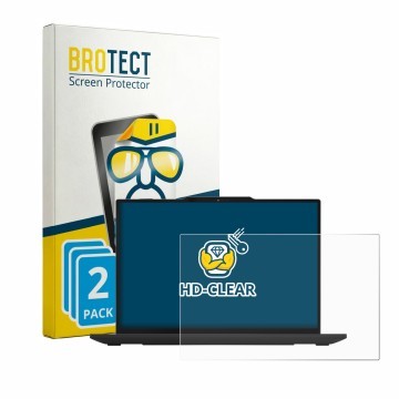 Parte frontale di una confezione del prodotto con il logo del marchio BROTECT. Accanto è raffigurato il dispositivo Lenovo Thi