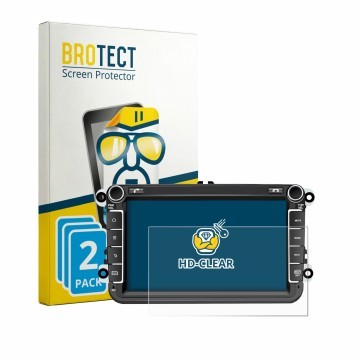 Vorderseite einer Produktverpackung mit dem Markenlogo BROTECT. Daneben ist das Gerät M.I.C. AV8V7-Ultra mit dem zugehörigen D