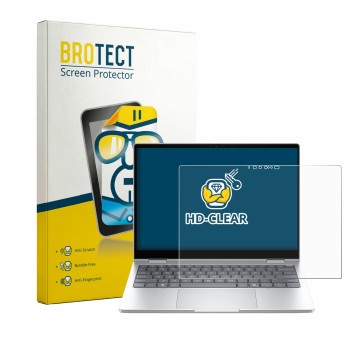 Front side of a product packaging with the brand logo BROTECT. Next to it is the device HP EliteBook 8 Flip G2i 13