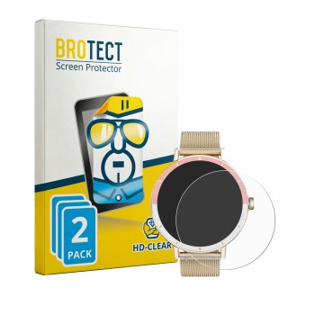 Vorderseite einer Produktverpackung mit dem Markenlogo BROTECT. Daneben ist das Gerät Keeponfit Smartwatch 1.27