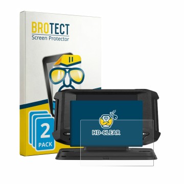 Vorderseite einer Produktverpackung mit dem Markenlogo BROTECT. Daneben ist das Gerät Lowrance Eagle 4 mit dem zugehörigen Dis