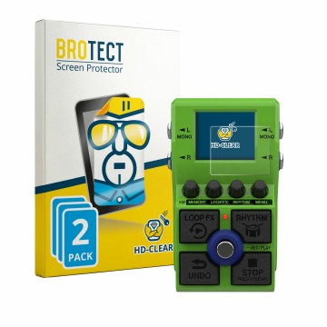 Vorderseite einer Produktverpackung mit dem Markenlogo BROTECT. Daneben ist das Gerät Zoom MS-90LP Plus mit dem zugehörigen Di