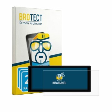 Vorderseite einer Produktverpackung mit dem Markenlogo BROTECT. Daneben ist das Gerät Fiat Grande Panda Electric 2025 Uconnect