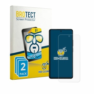 Face avant d’un emballage produit avec le logo de la marque BROTECT. À côté, l’appareil General Mobile Fenix II Pro est représ