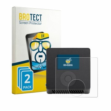 Parte frontal de un envase de producto con el logotipo de la marca BROTECT. Al lado se muestra el dispositivo Spektrum Smart C