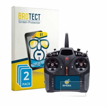 Face avant d’un emballage produit avec le logo de la marque BROTECT. À côté, l’appareil Spektrum iX14 Plus Special Edition est