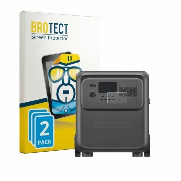 Parte frontal de un envase de producto con el logotipo de la marca BROTECT. Al lado se muestra el dispositivo Bluetti Elite 40