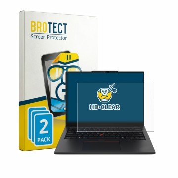 Face avant d’un emballage produit avec le logo de la marque BROTECT. À côté, l’appareil Lenovo ThinkPad L13 Gen 7 est représen