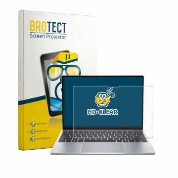 Parte frontale di una confezione del prodotto con il logo del marchio BROTECT. Accanto è raffigurato il dispositivo Dell XPS 1