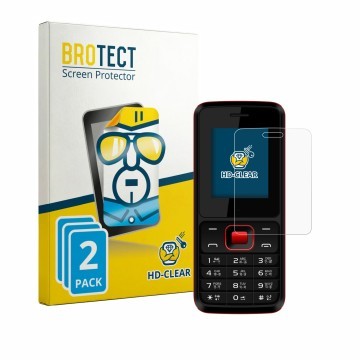Parte frontale di una confezione del prodotto con il logo del marchio BROTECT. Accanto è raffigurato il dispositivo Karbonn K1