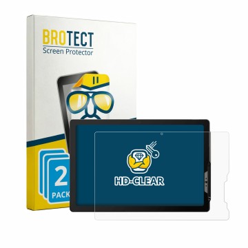 Front side of a product packaging with the brand logo BROTECT. Next to it is the device Sunmi CPad Pay shown with the correspo