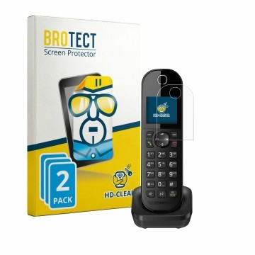Face avant d’un emballage produit avec le logo de la marque BROTECT. À côté, l’appareil Panasonic KX-TGC463 est représenté ave
