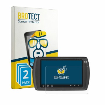 Vorderseite einer Produktverpackung mit dem Markenlogo BROTECT. Daneben ist das Gerät Zebra ET1 mit dem zugehörigen Displaysch