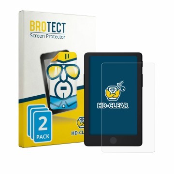 Vorderseite einer Produktverpackung mit dem Markenlogo BROTECT. Daneben ist das Gerät Xteink X4 Pro mit dem zugehörigen Displa