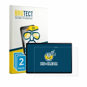Front side of a product packaging with the brand logo BROTECT. Next to it is the device Nubia Pad 3D 12.4