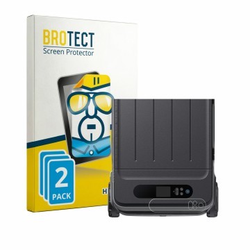 Parte frontal de un envase de producto con el logotipo de la marca BROTECT. Al lado se muestra el dispositivo Anker SOLIX Ever